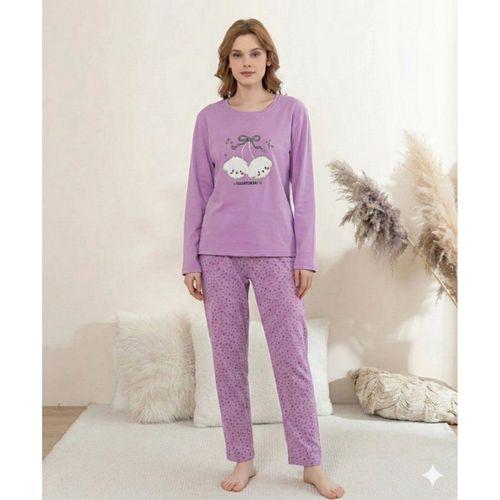 Boyraz 0351 Kadın Penye Uzun Kol Pijama Takımı