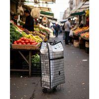 Ağır Yük Taşımaya Uygun Tekerlekli Market Ve Pazar Çantası