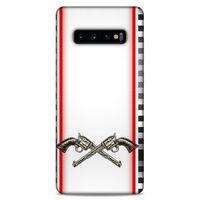 Lopard Samsung Galaxy S10 Plus Uyumlu Kılıf Tattoo's (28) Arka Kapak Tabanca Sövmesi