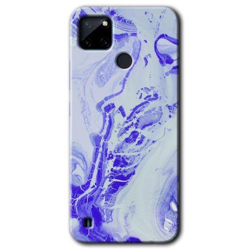 Realme C21 Kılıf HD Desen Baskılı Arka Kapak - Cranny Liquid Wall + Kırılmaz Cam