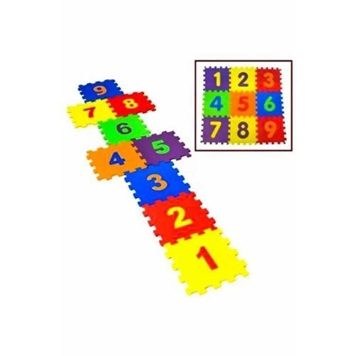 9 Parça Büyük Boy Rakamlı Sayılı Sünger Yapılı Oyun Karosu Yer Matı Puzzle Yapboz Royaleks-68803
