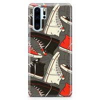 Huawei P30 Pro Kılıf Spor Ayakkabılar Arka Kapak Koruma Desenli Full Koruyucu