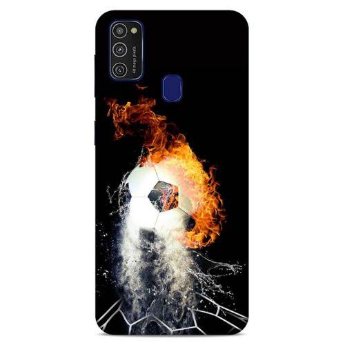 Lopard Samsung Galaxy M21 Uyumlu Kılıf FireX (35) Fit Design Kılıf Futbol