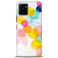 Vivo Y21 Kılıf HD Baskılı Kılıf - Color Flowers + Tam Ekran Koruyucu