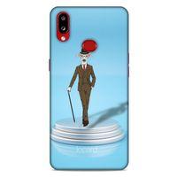 Samsung Galaxy A10s Kılıf FunnyMaX (45) Liquid Air Kılıf Açık Mavi Köpek