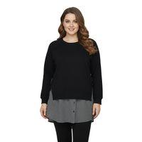 Kadın Siyah Sıfır Yaka Spor Bluz BGL-ST05158