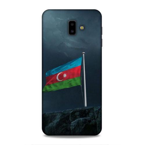 Samsung Galaxy J6 Plus Uyumlu Kılıf Azarbaijan (27) Tasarımlı Kılıf Mavi Beyaz