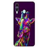 Samsung Galaxy M40 Uyumlu Kılıf Mor Delisi (30) Silicone Case Zürafa