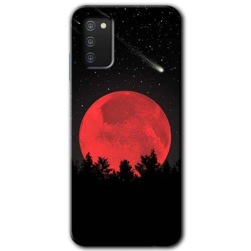 Potkal Hediye Fabrikası Samsung Galaxy A02s Kılıf HD Desen Baskılı Arka Kapak - Kanlı Ay