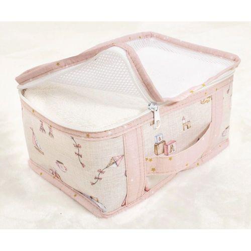 Baby 6'lı Desenli Fileli Bavul Valiz İçi Düzenleyici Çok Amaçlı Organizer pembe