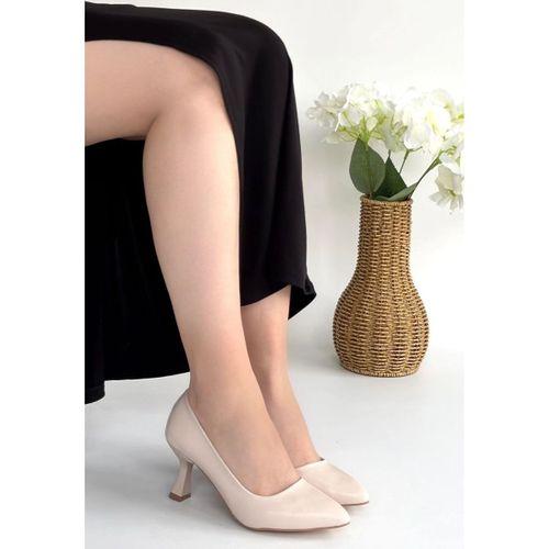 Leja Bej Cilt Topuklu Ayakkabı