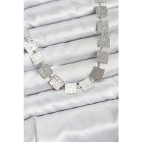 Kare Plaka Model Gümüş Renk Kadın Kolye