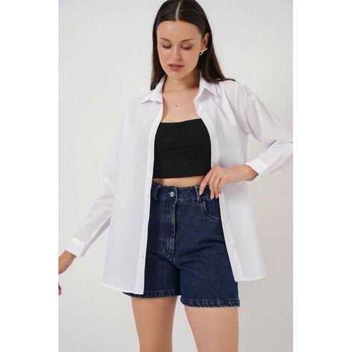 Uzun Kol Basic Gömlek 20279 - Beyaz