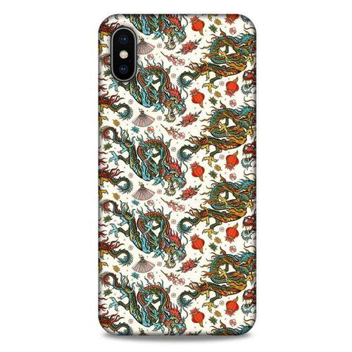 Apple iPhone XS Max Kılıf Dragons (20) Koruyucu Kılıf Ejderha Japon