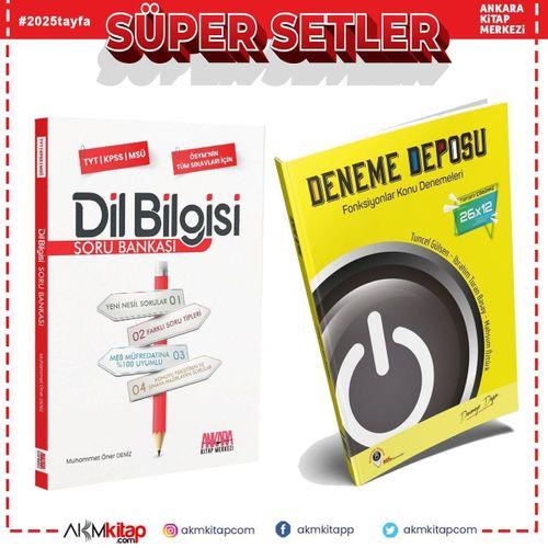 Deneme Deposu TYT Fonksiyonlar Konu Denemeleri ve AKM Dil Bilgisi Soru Bankası Seti 2 Kitap