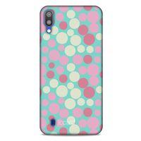Samsung Galaxy M10 Kılıf Pastel Renkler (50) Shockproof Kılıf Bordo Pembe