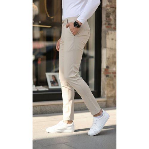 Erkek Slim Fit Likralı Gabardin Pantolon