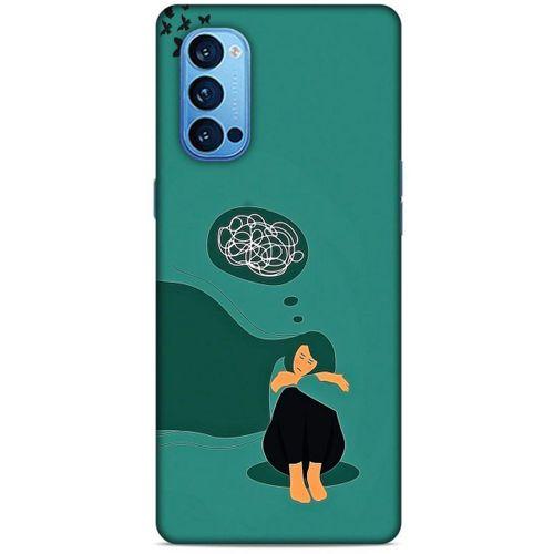 Oppo Reno 4 Pro Kılıf Depresyon (11) Tam Koruma Siyah Gri