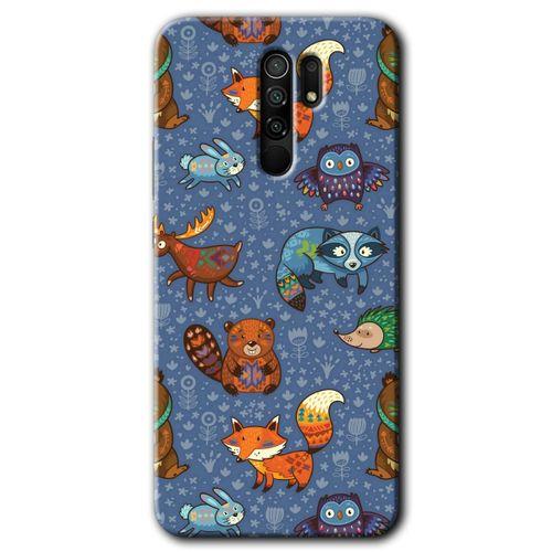 Xiaomi Redmi 9 Kılıf Baskılı Arka Kapak - Animals Funny +Tam Ekran Koruyucu