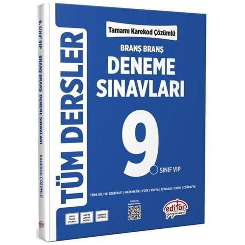 9. Sınıf Tüm Dersler Branş Branş Deneme Sınavları Editör Yayınları