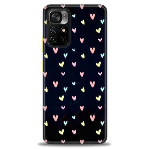 Xiaomi Redmi Note 11 Pro Plus Kılıf HD Baskılı Kılıf - Mini Mini Kalpler + Tam Ekran Koruyucu