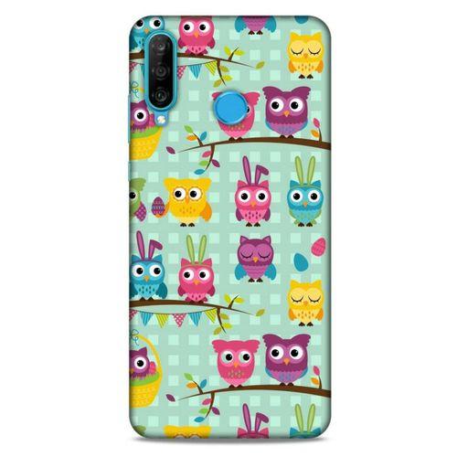 Baykuşlar (37) Desenli Silikon Kapak Telefon Kabı Huawei P30 Lite Kılıf