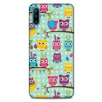 Baykuşlar (37) Desenli Silikon Kapak Telefon Kabı Huawei P30 Lite Kılıf