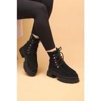 Seria Siyah Renkli Fermuarlı Süet Kadın Bot