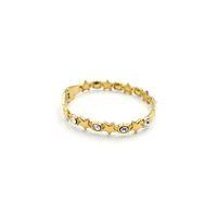 Taşlı Yıldız Bilezik - Altın