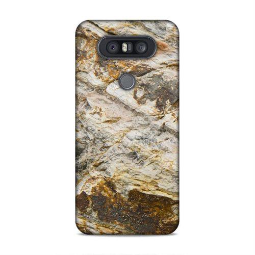 LG Q60 Kılıf Kahve Mermer Arka Kapak Silikon Koruma Full Koruyucu