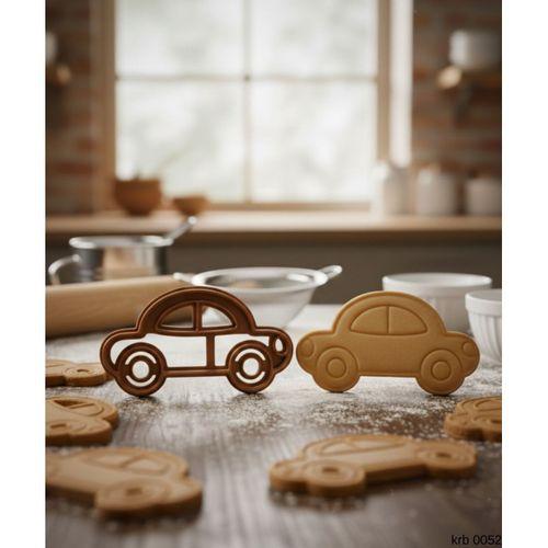 Minik Araba Figürlü Kurabiye Kalıbı ve Hamur Kesici – Şeker Hamuru ve Oyun Hamuru İçin Tek Parça Kalıp