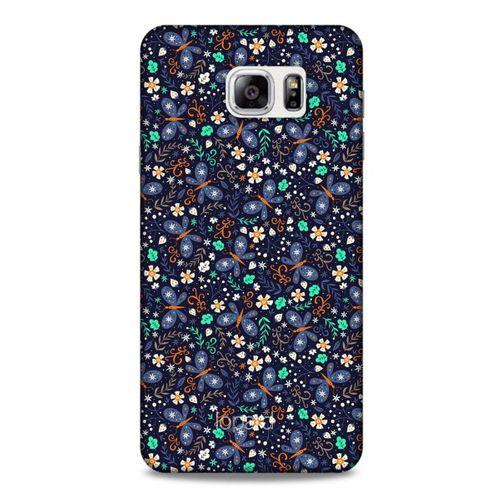 Samsung Galaxy Note 5 Kılıf Kelebek Etkisi (8) Baskılı Kılıf Turkuaz Beyaz