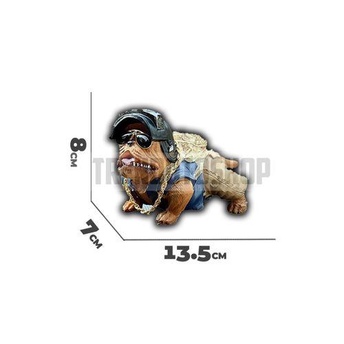 Araba Içi Torpido Üstü Simülasyon Mavi Kıyafetli Pitbull Köpek Dekorasyon