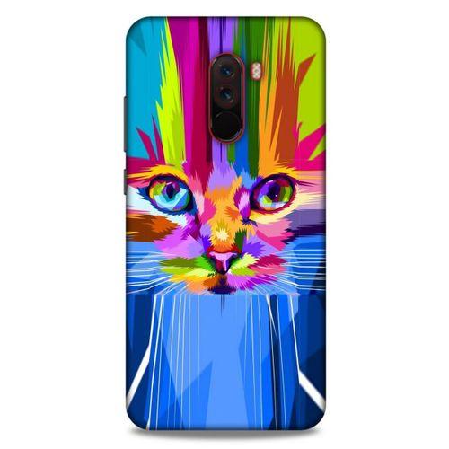 Lopard Xiaomi Pocophone F1 Uyumlu Kılıf Kediler (17) Tasarım Kılıf Rainbow