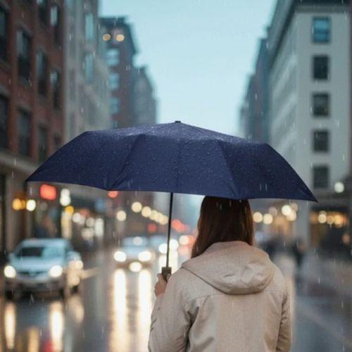 Mavi Kılıflı Otomatik Kompakt Şemsiye