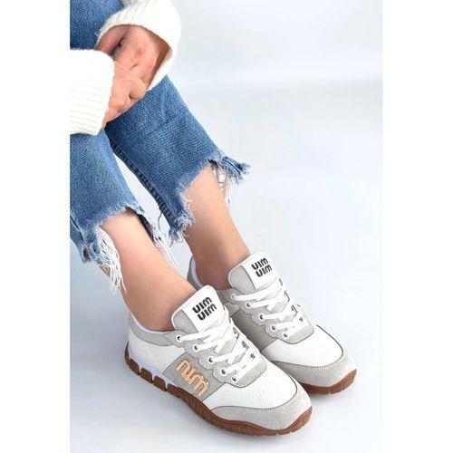 Marje Beyaz Cilt Bağcıklı Spor Ayakkabı