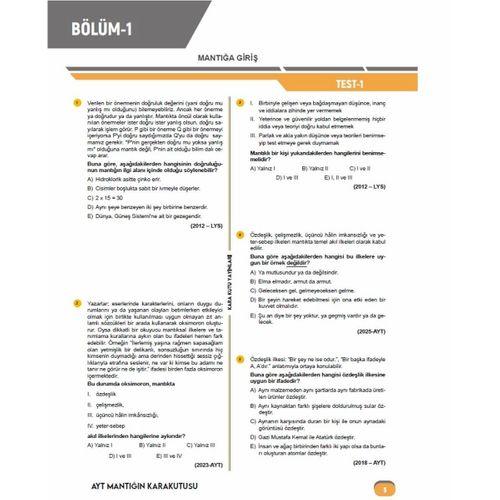 2026 YKS-AYT MANTIK Kara Kutu ÖSYM Çıkmış Soru Havuzu Bankası Dijital Çözümlü