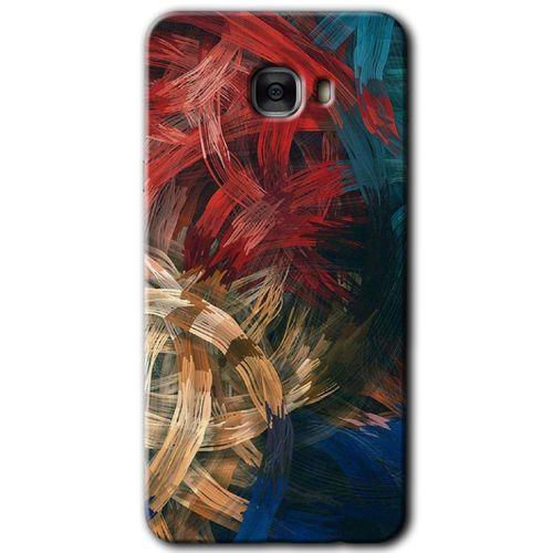 Galaxy C9 Pro Kılıf HD Desen Baskılı Arka Kapak - Karma Boyalar