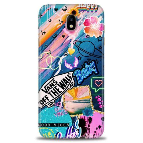 Samsung Galaxy J7 Pro / J730 Kılıf HD Baskılı Kılıf - Happy Vans + Tam Ekran Koruyucu