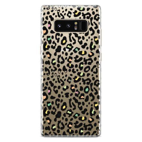 Samsung Galaxy Note 8 Kılıf Colorful Leopar Arka Kapak Koruma Desenli Full Koruyucu