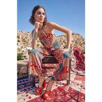 Etnik Desenli Saten Tulum