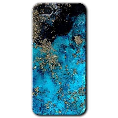 Realme C2 Kılıf HD Desen Baskılı Arka Kapak - Klas Mermer + Kırılmaz Cam