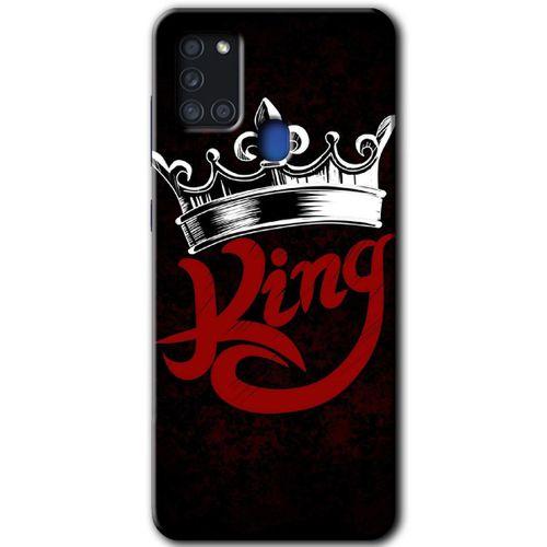 Samsung Galaxy A21s Kılıf HD Desen Baskılı Arka Kapak - King