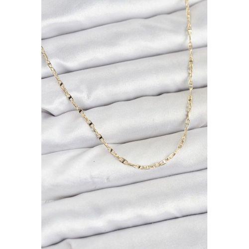 CM 14K Gold Renk Pirinç Gemi Zinciri Model Kadın Kolye