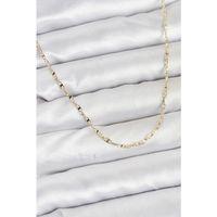 CM 14K Gold Renk Pirinç Gemi Zinciri Model Kadın Kolye