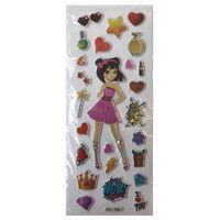 Face Sticker Prenses karışık Desen - 6 adet