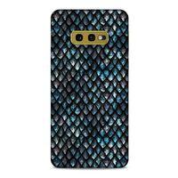 Samsung Galaxy S10e Kılıf Dragons (10) Full Koruma Kılıfı Ejderha Skin Mavi Beyaz