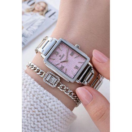 Wesse Elite Çelik Kordon Kararmaz Renk Atmaz Bayan Kol Saati 30Mt Suya Dayanıklı+Bileklik BLS1149.01