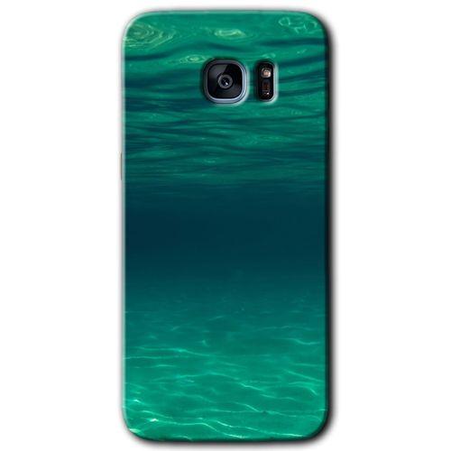 Galaxy S7 Edge Kılıf HD Desen Baskılı Arka Kapak - Derin Deniz + Kırılmaz Cam