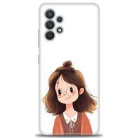 Samsung Galaxy A32 Kılıf HD Baskılı Kılıf - Tatlı Kız + Tam Ekran Koruyucu